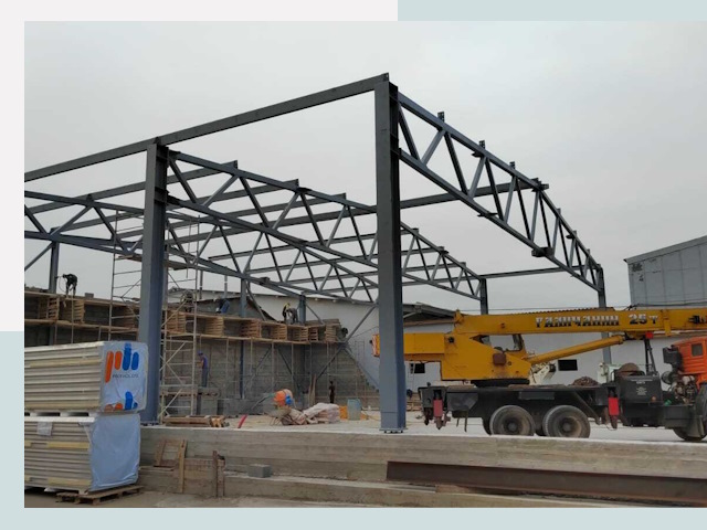 Строительство цехов в Малгобеке