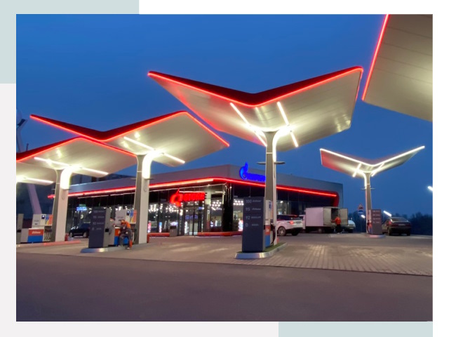 Навесы для АЗС в Малгобеке